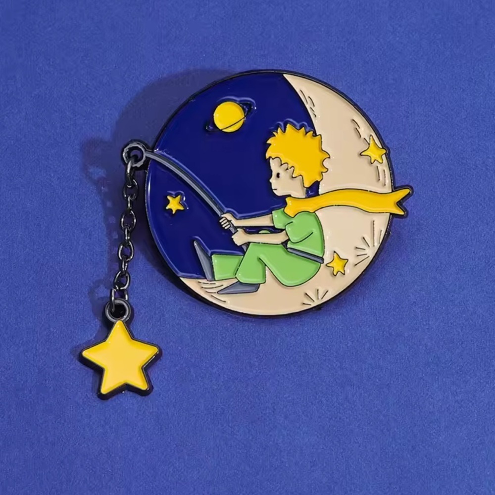 Cartoon Enamel Pin | Little Prince Inspired Jewelry View 6